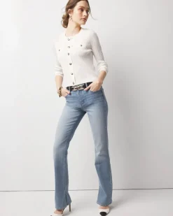 High-Rise Slit Hem Bootcut Jean*White House Black Market Online