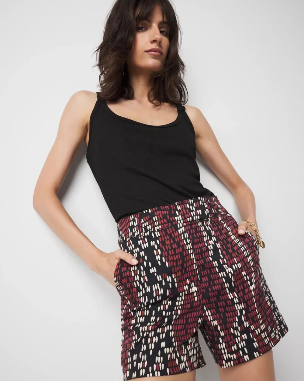 High-Rise Snake Print Tailored Short*White House Black Market Outlet