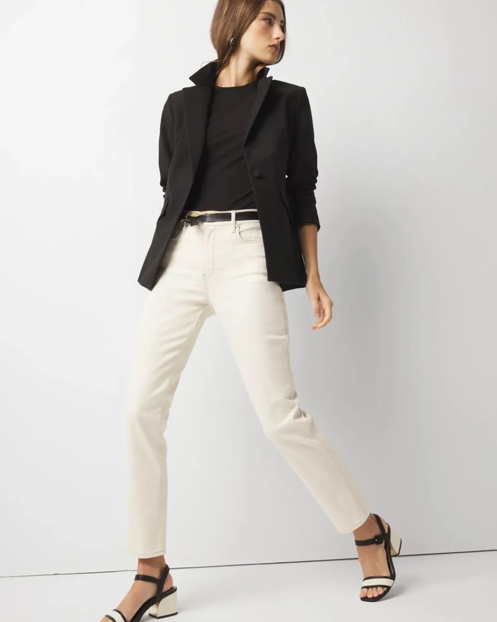 High-Rise Straight Ankle Jean*White House Black Market Fashion