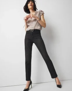 High-Rise Straight Jean*White House Black Market Hot