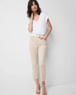 High-Rise Striped Straight Jean*White House Black Market Clearance
