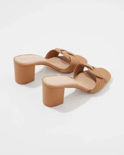 Interlock Leather Sandal*White House Black Market Outlet
