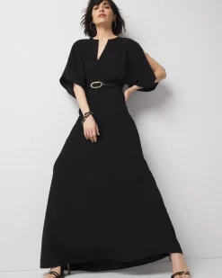 Kimono Sleeve Crepe Gown*White House Black Market Fashion