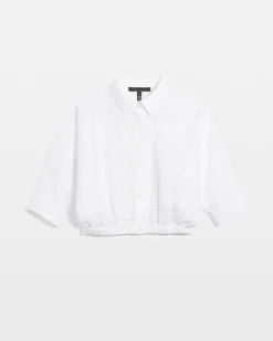 Kimono Sleeve Eyelet Shirt*White House Black Market Sale