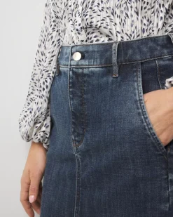Knee-Length Denim Pencil Skirt*White House Black Market Sale