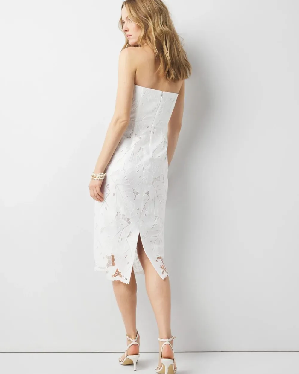 Lace Bustier Midi Dress*White House Black Market Outlet