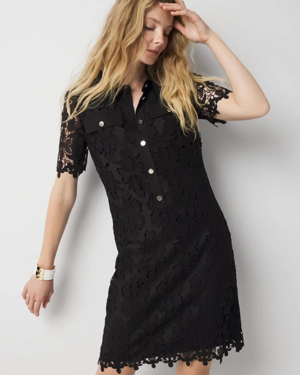 Lace Shirt Dress*White House Black Market Best