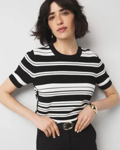 Lace Up Side Sweater Tee*White House Black Market Sale