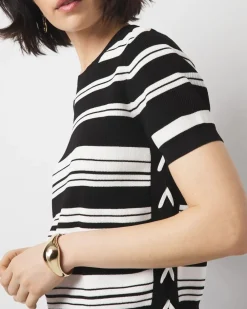 Lace Up Side Sweater Tee*White House Black Market Sale