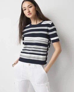 Lace Up Side Sweater Tee*White House Black Market Best