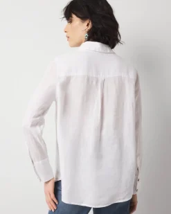 Linen Button-Down Shirt*White House Black Market New