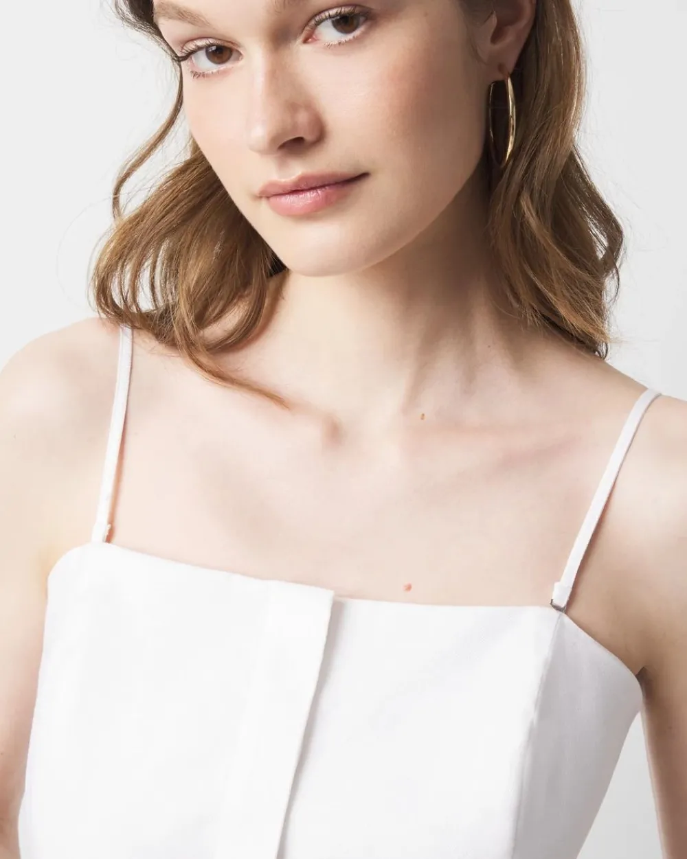 Linen-Blend Belted Bustier*White House Black Market Clearance