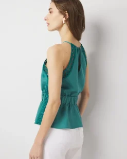 Linen-Blend Halter Top*White House Black Market Online
