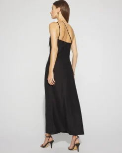 Linen-Blend One-Shoulder Column Dress*White House Black Market Discount