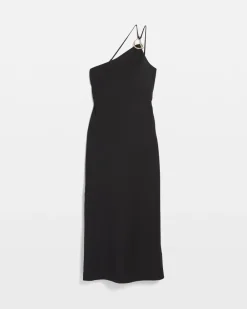 Linen-Blend One-Shoulder Column Dress*White House Black Market Discount
