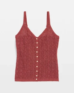 Linen-Tencel Metallic Sweater Camisole*White House Black Market Sale