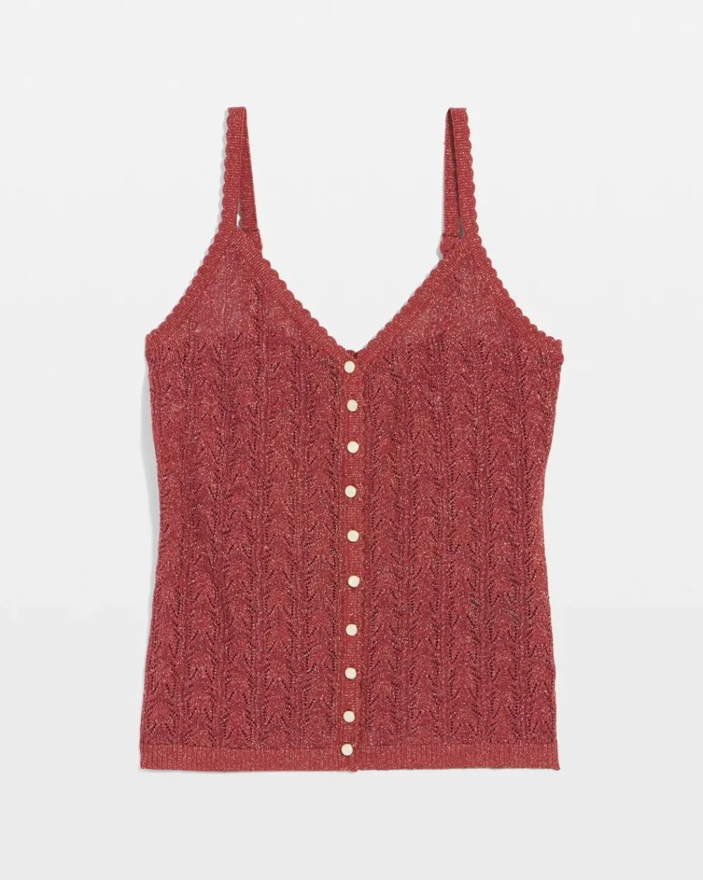 Linen-Tencel Metallic Sweater Camisole*White House Black Market Sale