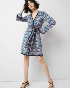 Long-Sleeve Surplice Mini Dress*White House Black Market Best