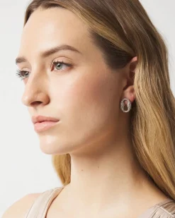 Mariner Link Pavé Stud Earrings*White House Black Market New