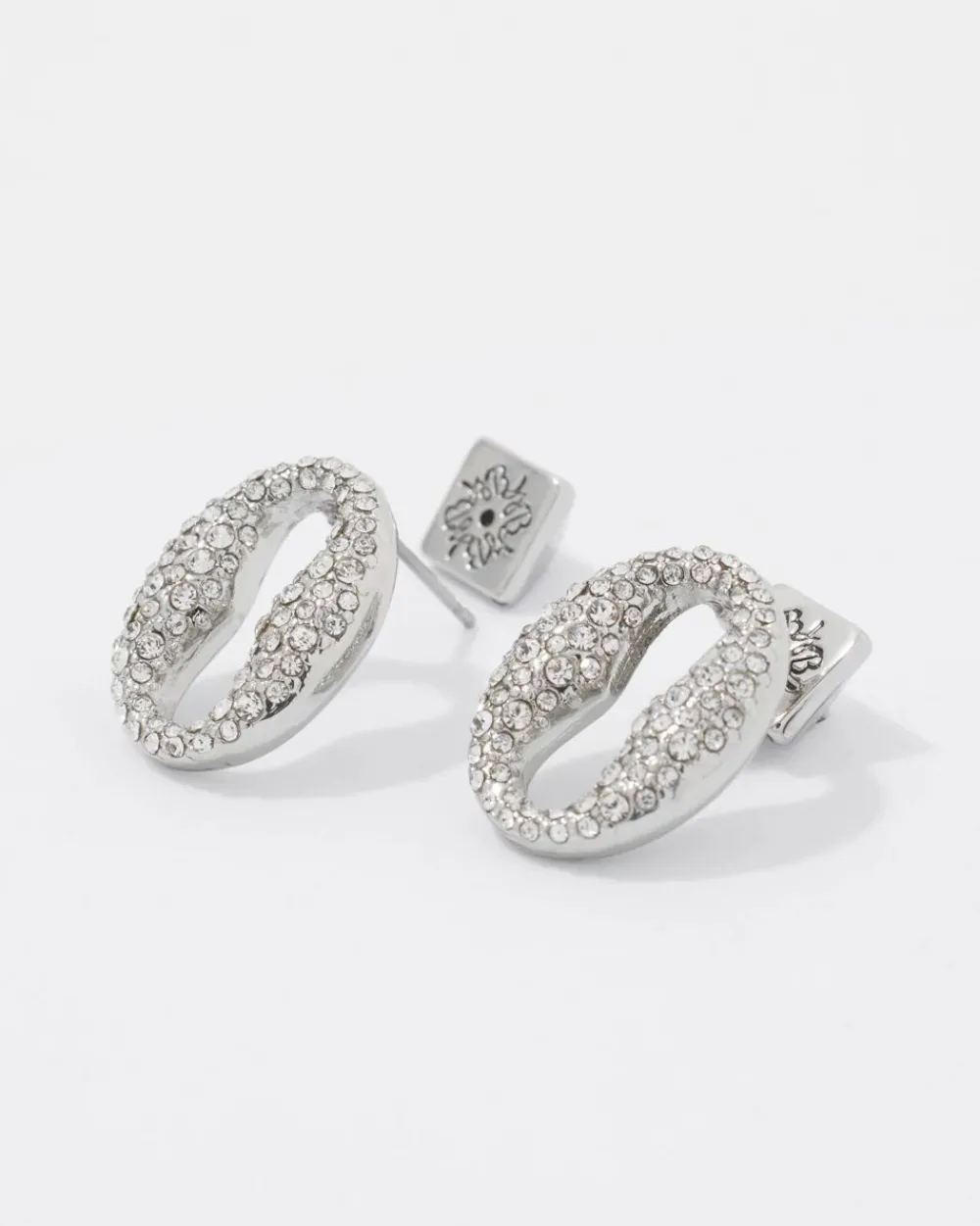 Mariner Link Pavé Stud Earrings*White House Black Market New