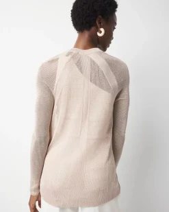 Mesh Cinched Cardigan Sweater*White House Black Market Online