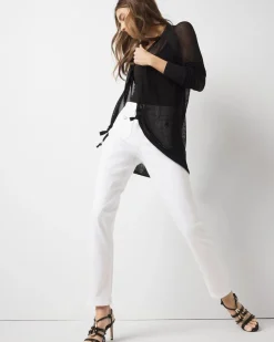 Mesh Cinched Cardigan Sweater*White House Black Market Online