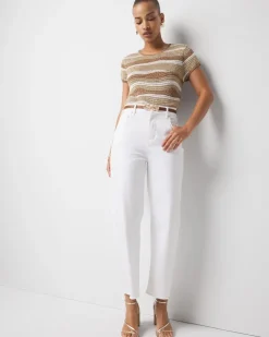 Metallic Stripe Sweater Tee*White House Black Market Fashion