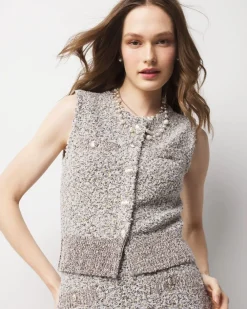 Metallic Tweed Sweater Vest*White House Black Market Best