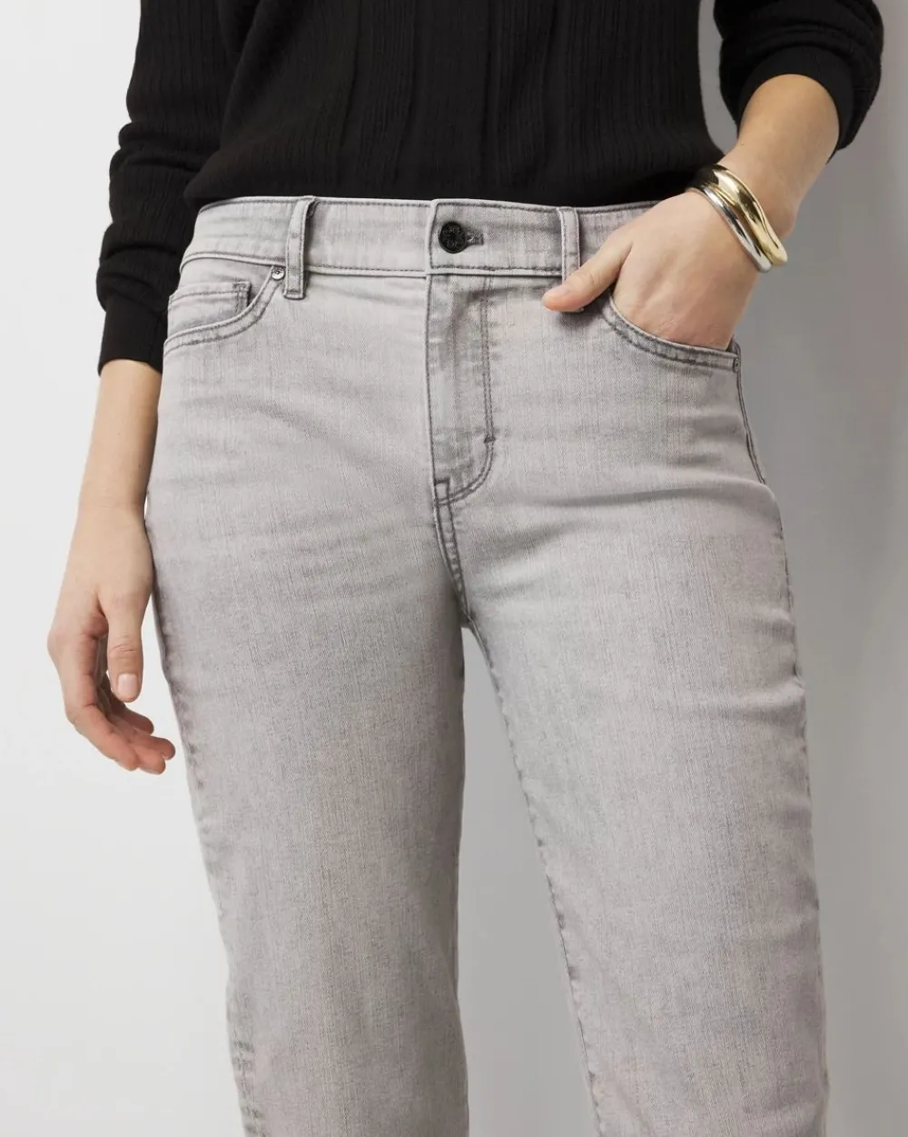 Mid-Rise Girlfriend Jeans*White House Black Market Fashion