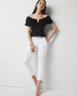 Mid-Rise Pret-A-Pedi Straight Cropped Pants*White House Black Market Outlet