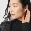 Mixed Metal Double Hoop Huggie Earrings*White House Black Market Best
