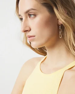 Mixed Metal Links Drop Earrings*White House Black Market Outlet