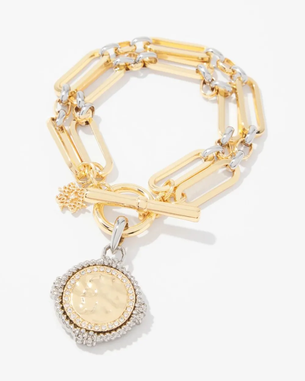 Mixed-Metal Coin Bracelet*White House Black Market Hot