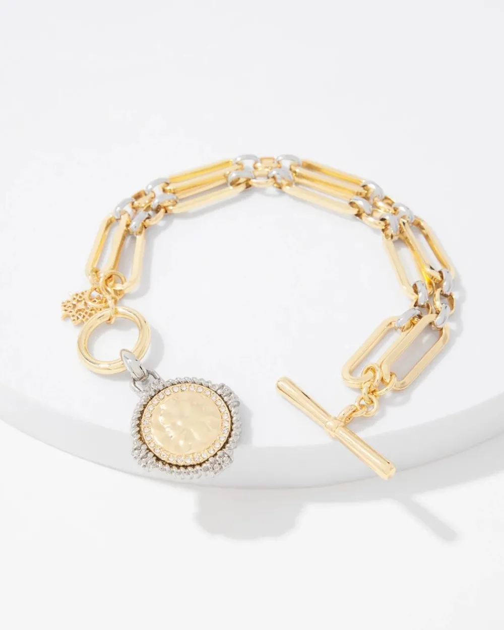 Mixed-Metal Coin Bracelet*White House Black Market Hot