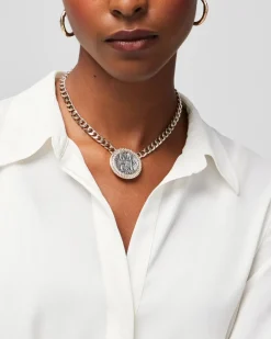 Mixed-Metal Coin Short Necklace*White House Black Market Discount