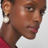 Mixed-Metal Pave Coin Drop Earrings*White House Black Market New