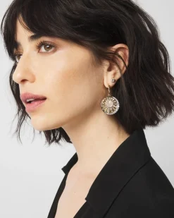 Mother of Pearl Charm Drop Earrings*White House Black Market Online