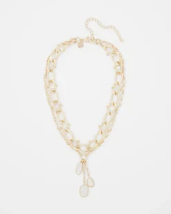 Mother of Pearl Charm Necklace*White House Black Market Sale