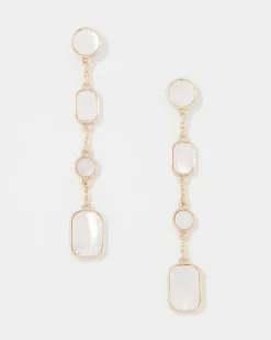 Mother of Pearl Linear Drop Earrings*White House Black Market Sale