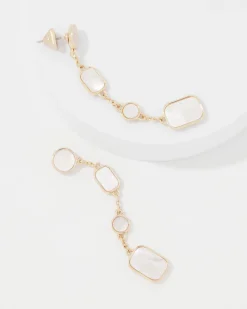 Mother of Pearl Linear Drop Earrings*White House Black Market Sale