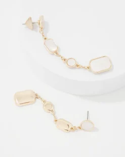 Mother of Pearl Linear Drop Earrings*White House Black Market Sale