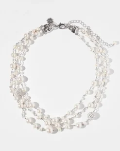 Multi Pearl Strand Necklace*White House Black Market Outlet