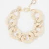 Natural Raffia + Crystal Link Bracelet*White House Black Market Discount