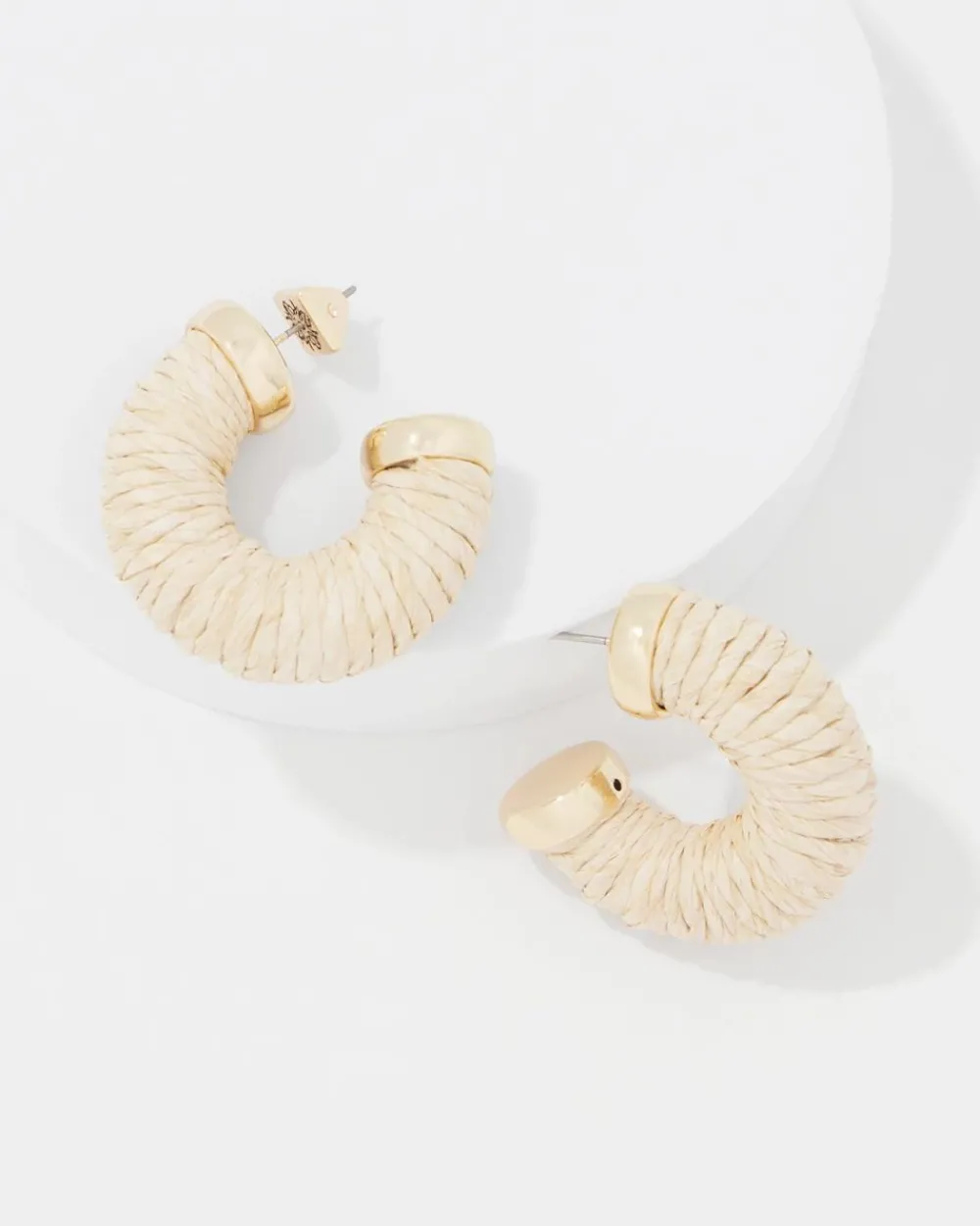 Natural Raffia Hoop Earrings*White House Black Market Online