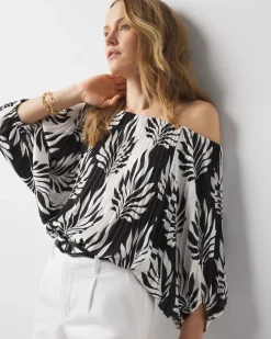 Off-the-Shoulder Kimono Sleeves Blouse*White House Black Market Best