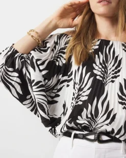 Off-the-Shoulder Kimono Sleeves Blouse*White House Black Market Best