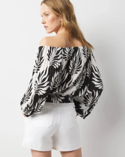 Off-the-Shoulder Kimono Sleeves Blouse*White House Black Market Best
