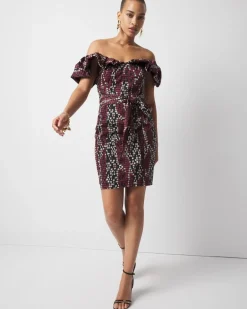 Off-the-Shoulder Poplin Mini Dress*White House Black Market Discount
