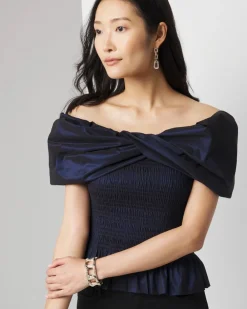 Off-the-Shoulder Taffeta Bustier*White House Black Market Sale