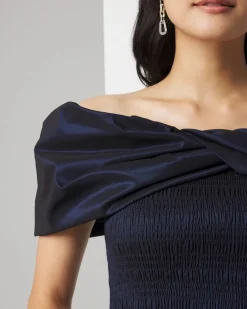 Off-the-Shoulder Taffeta Bustier*White House Black Market Sale